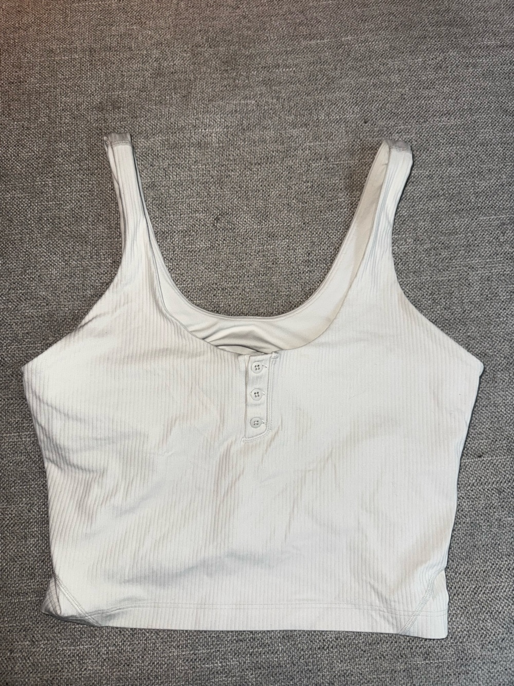 lululemon athletica align Henley  Ribbed Tank in bone